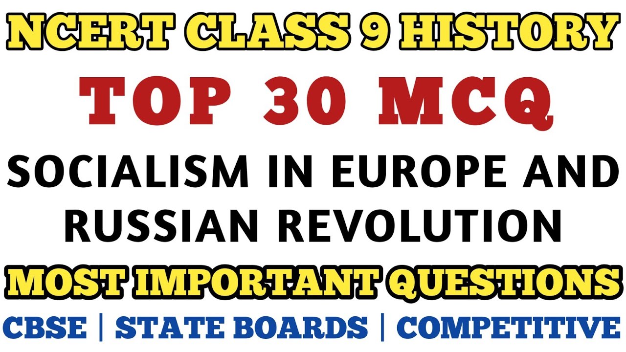 Best MCQ Socialism in Europe and the Russian Revolution Class 9 #cbse #class9history #mcqncert