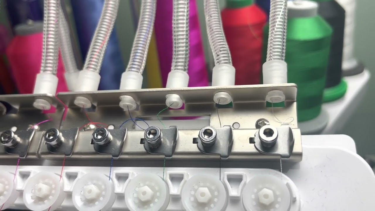 Pro maker 15 needle multi needle how to thread ? Made easy