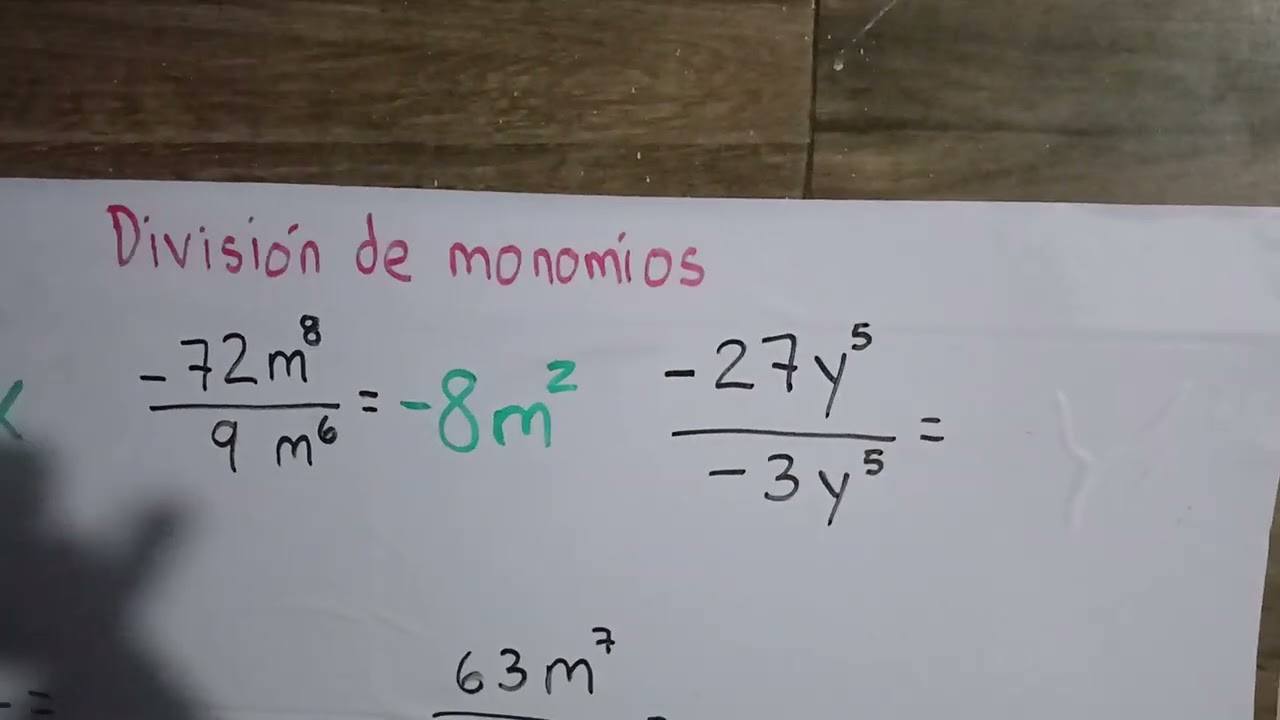 Division de monomios 