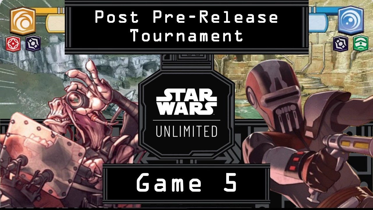 Star Wars Unlimited Post Pre-Release SEC: Sebulba (LAW) SplashYellow vs. Boba Fett (LAW) SplashBlue