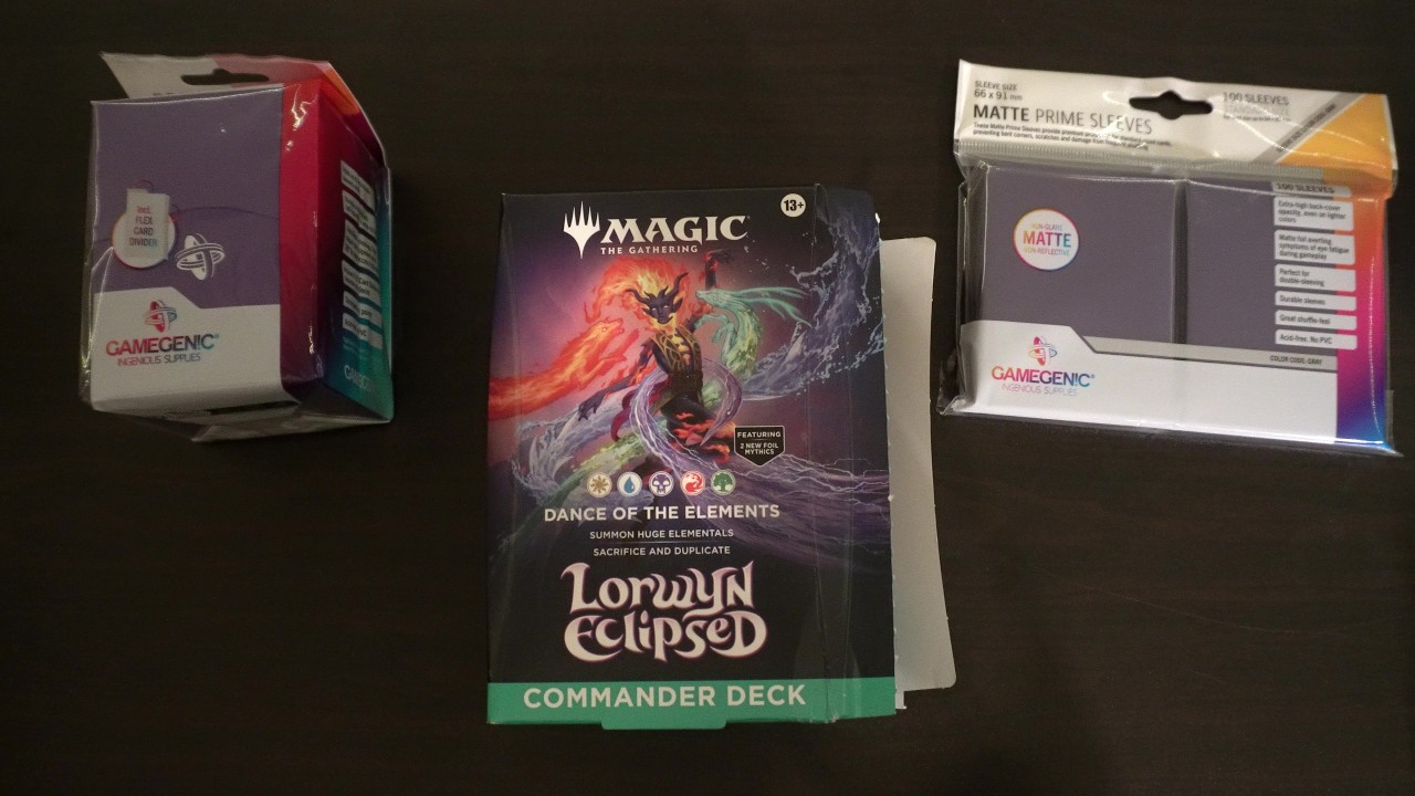 Sleeving Magic: The Gathering Lorwyn Eclipsed Precon Commander Deck (Ashling) | ASMR (No Speaking)