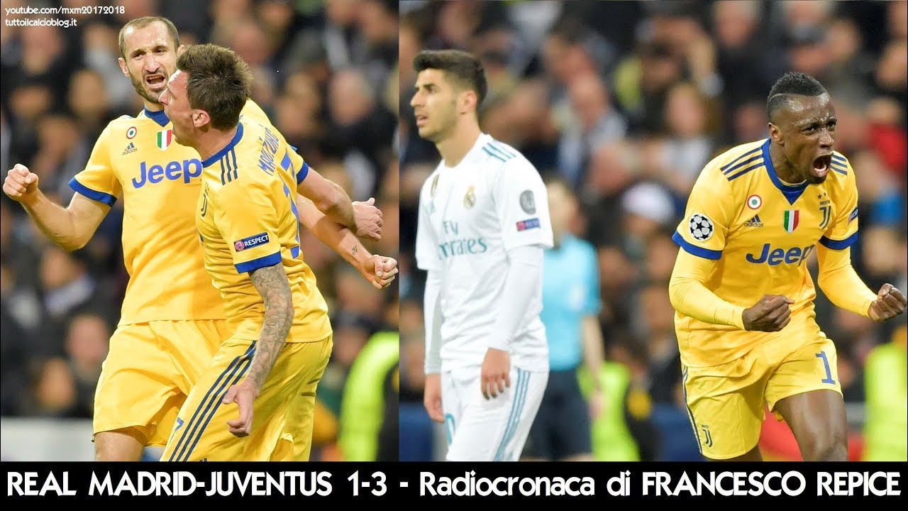 REAL MADRID-JUVENTUS 1-3 - Radiocronaca di Francesco Repice (11/4/2018) da Rai Radio 1