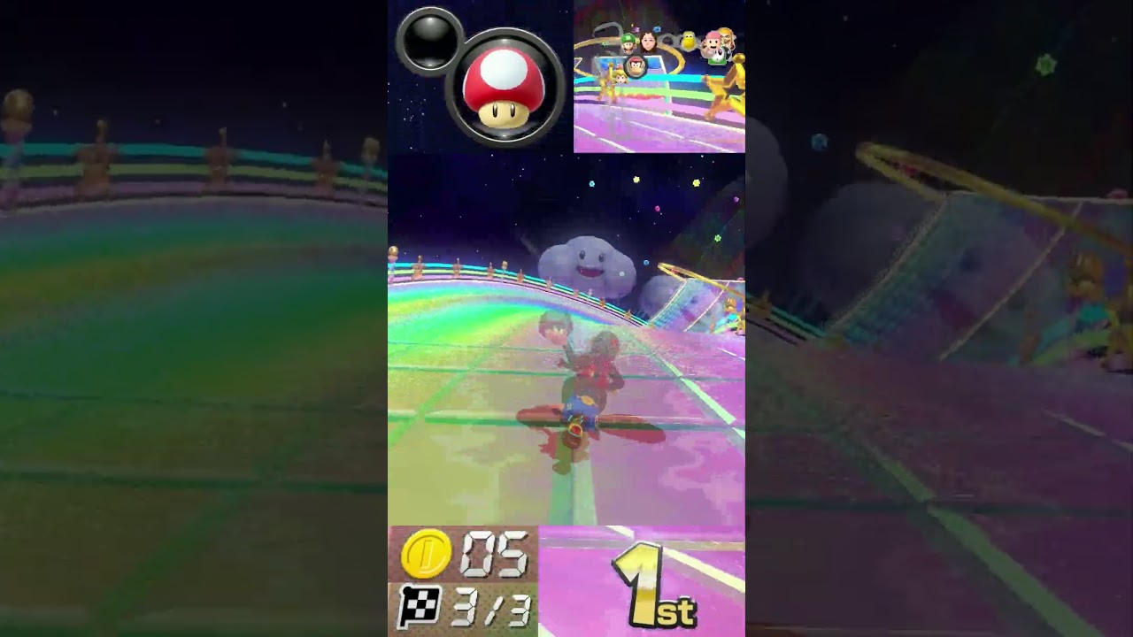 The Wii Rainbow Road Bam Shock Dodge | Mario Kart 8 Deluxe 