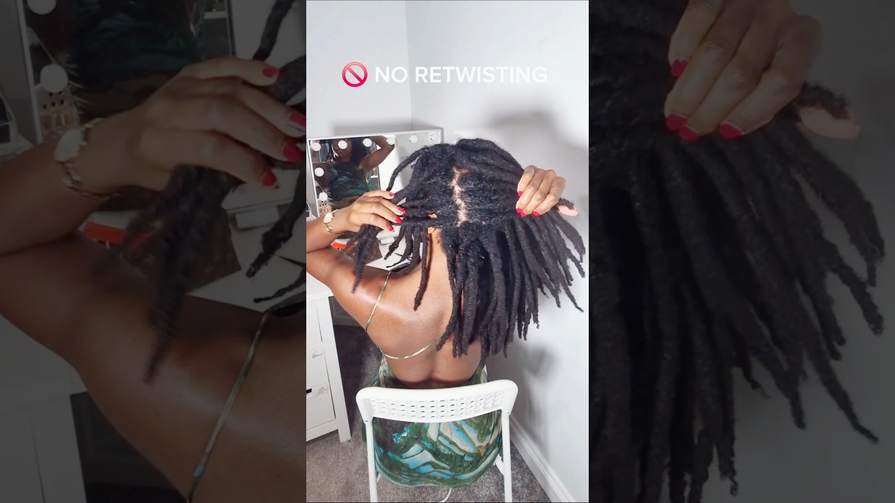 STOP RETWISTING & THINNING YOUR LOCS | THICK SEMI FREEFORM MAINTENANCE #locs #dreadlocks #thicklocs