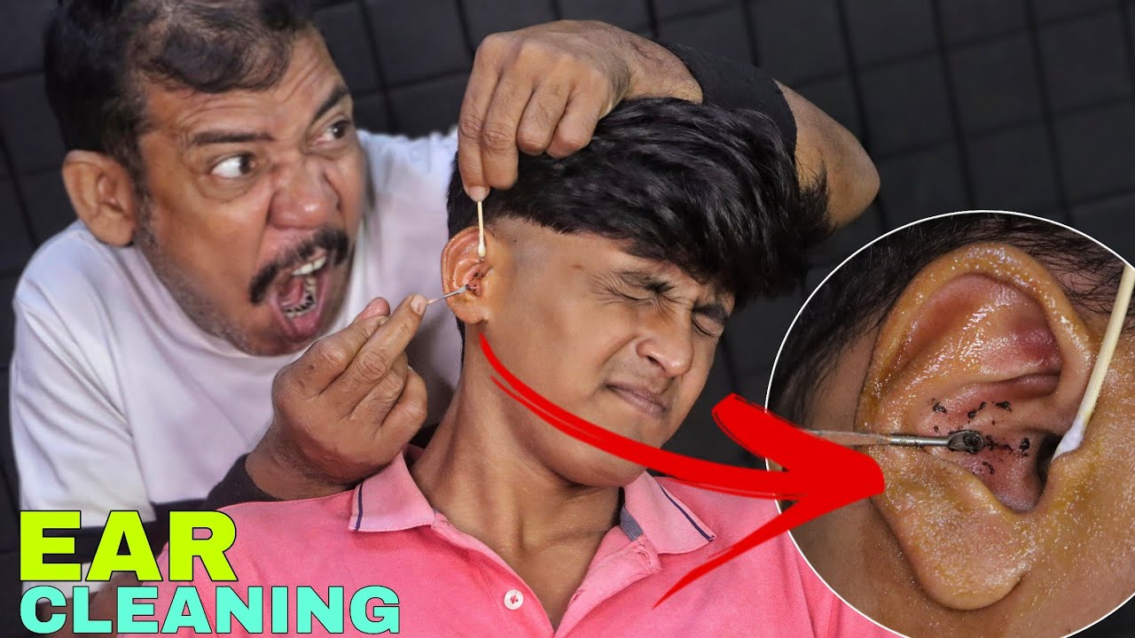 Ear Cleaning & Ear Massage By Asim Barber | Head Massage & Hair Cracking ASMR | Deep Sleep Massage