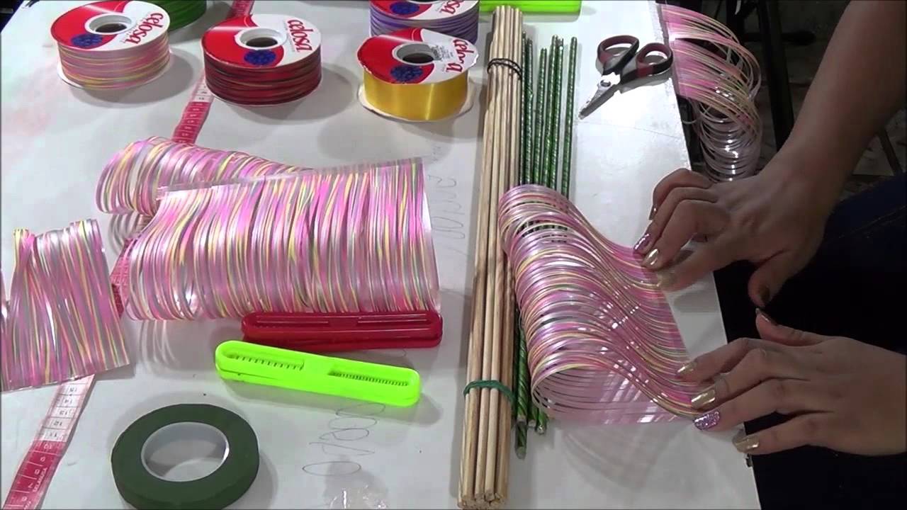 Разрывая ленты Flor сделать. Шаг за шагом. HD