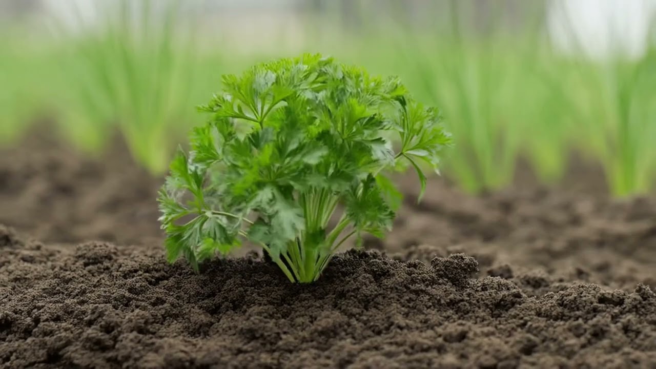 🌿 Parsley Growing From Soil! #shorts #2026 #ai #aivideo #plantlovers #plants #parsley #houseplants