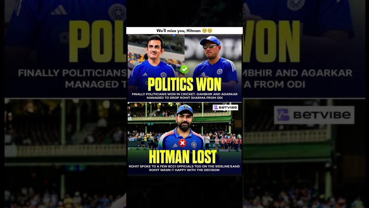 Politics Won Vs Rohit Sharma 💔💔#trending #shorts #viral #cricket #bcci #sports #ict #icc #viratkohli