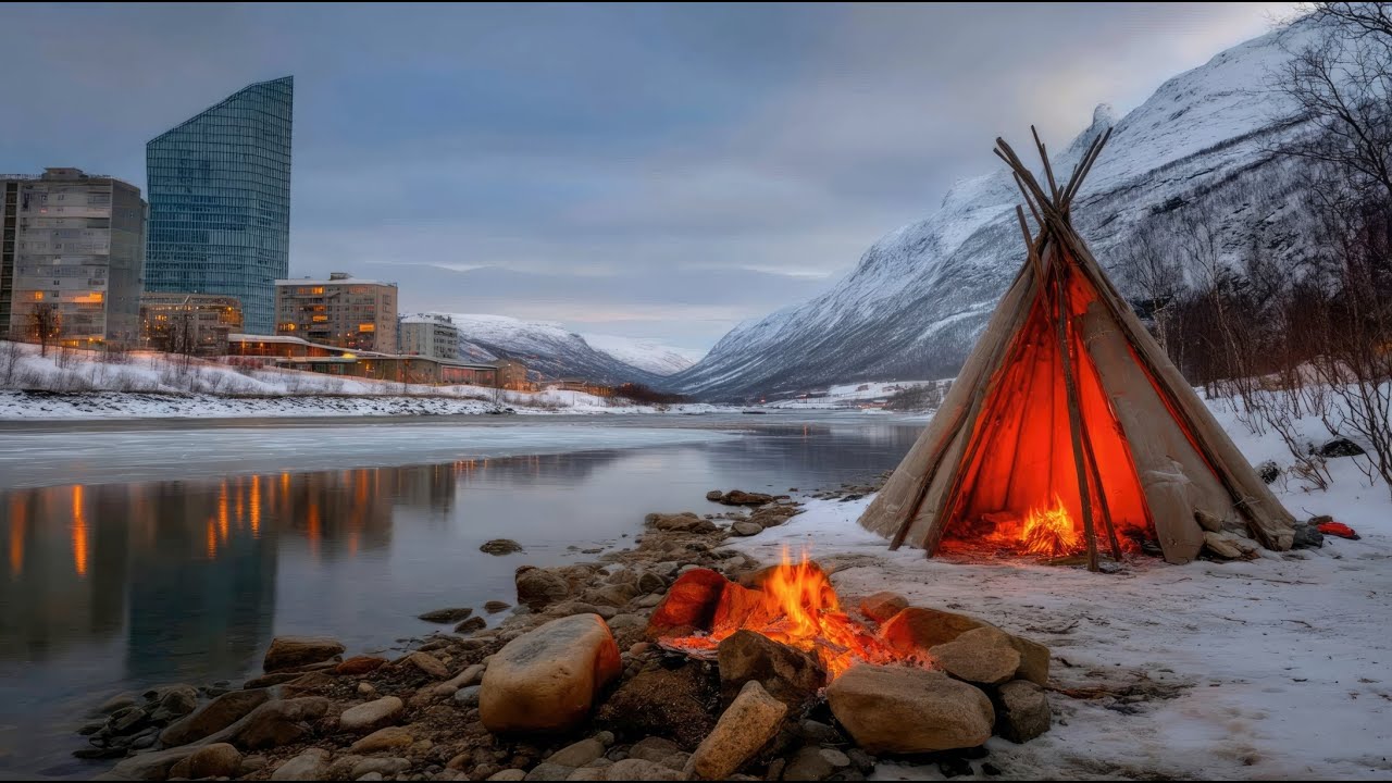 Soft Winter Fireplace Ambience | Calm Your Thoughts, Fall Asleep