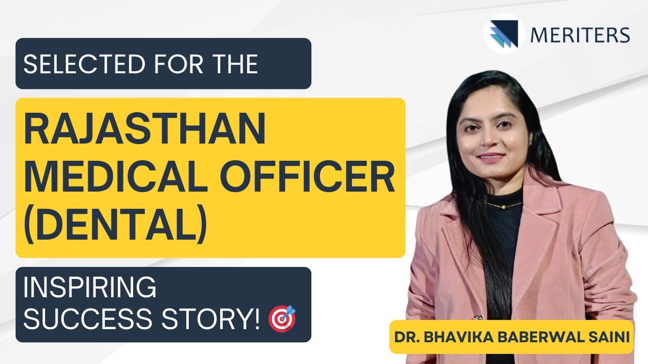 Selected for the Rajasthan Medical Officer (Dental) | Inspiring Success Story Series | Dr. Bhavika