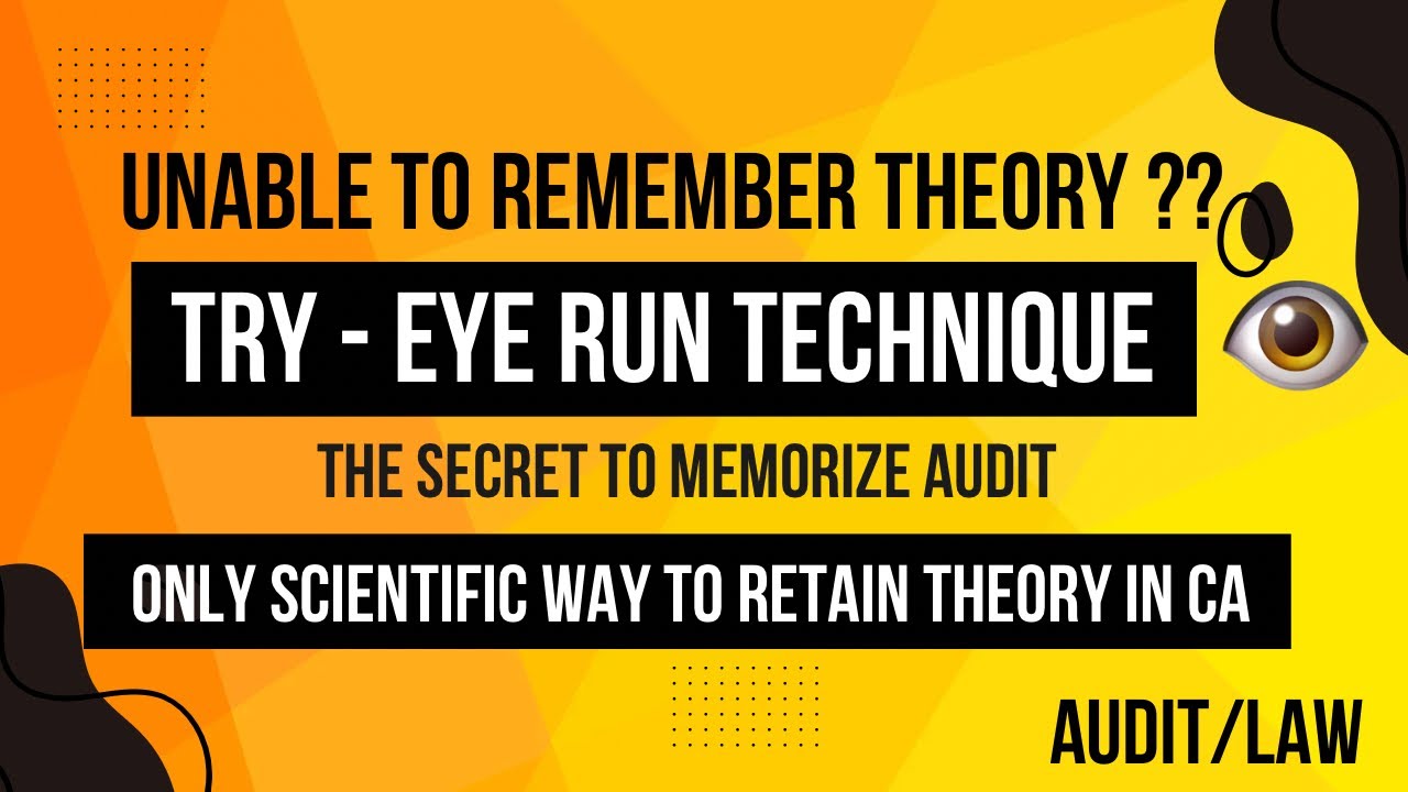 ✅ How to revise theory subjects in CA ? The correct approach to remember audit and law in CA !