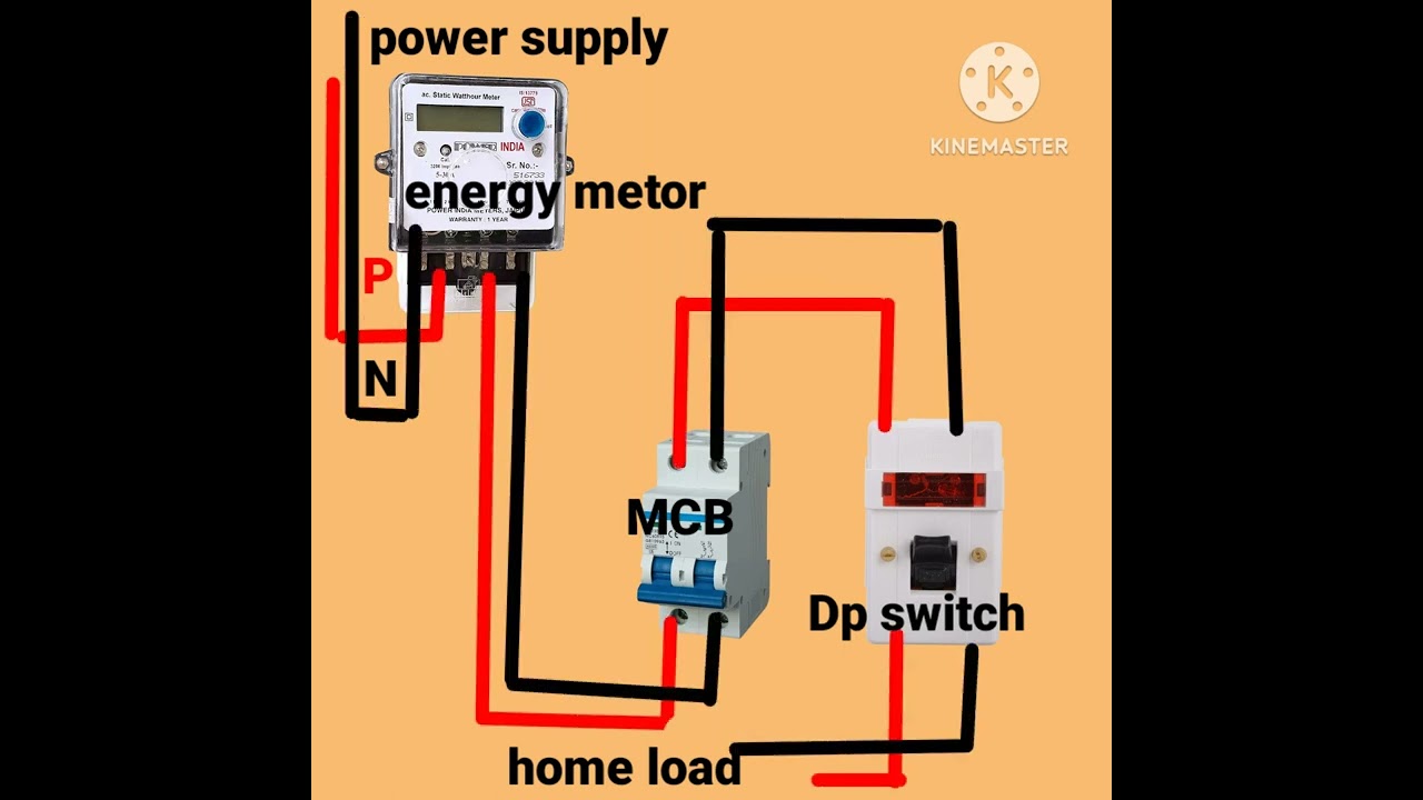 dp switch and MCB connection how to dp switch connection #electrical#shortvideo #shorts #dpswitch