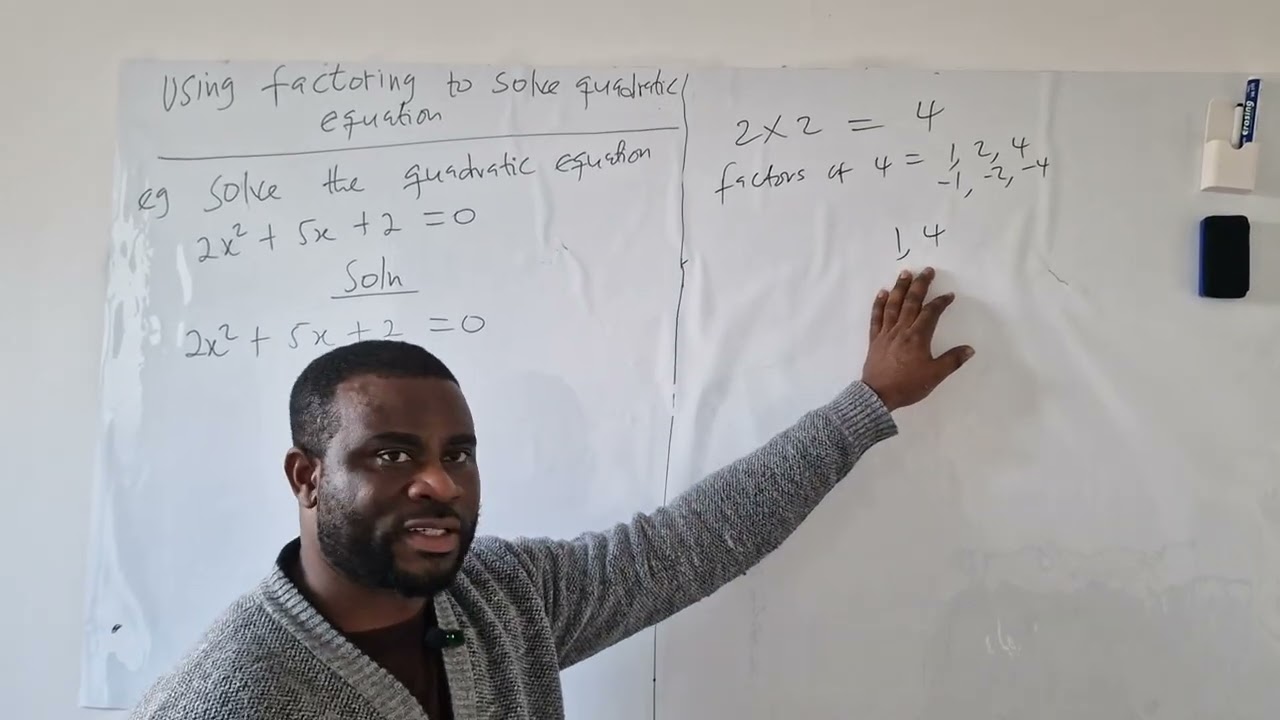 USING FACTORING METHOD TO SOLVE QUADRATIC EQUATION