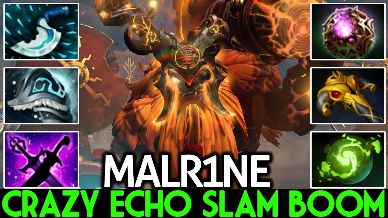 MALR1NE [Earthshaker] What is that Damage Crazy Echo Slam Dota 2