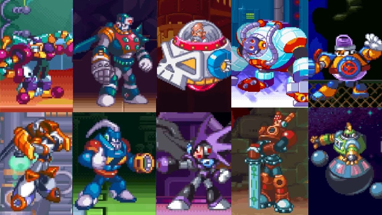 Megaman 8 - ALL BOSSES - CUTSCENES CINEMATICS + ENDINGS ⚔️