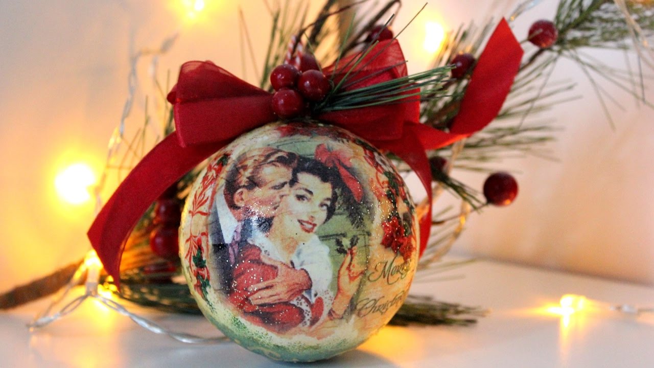 Decoupage tutorial, Bola de navidad