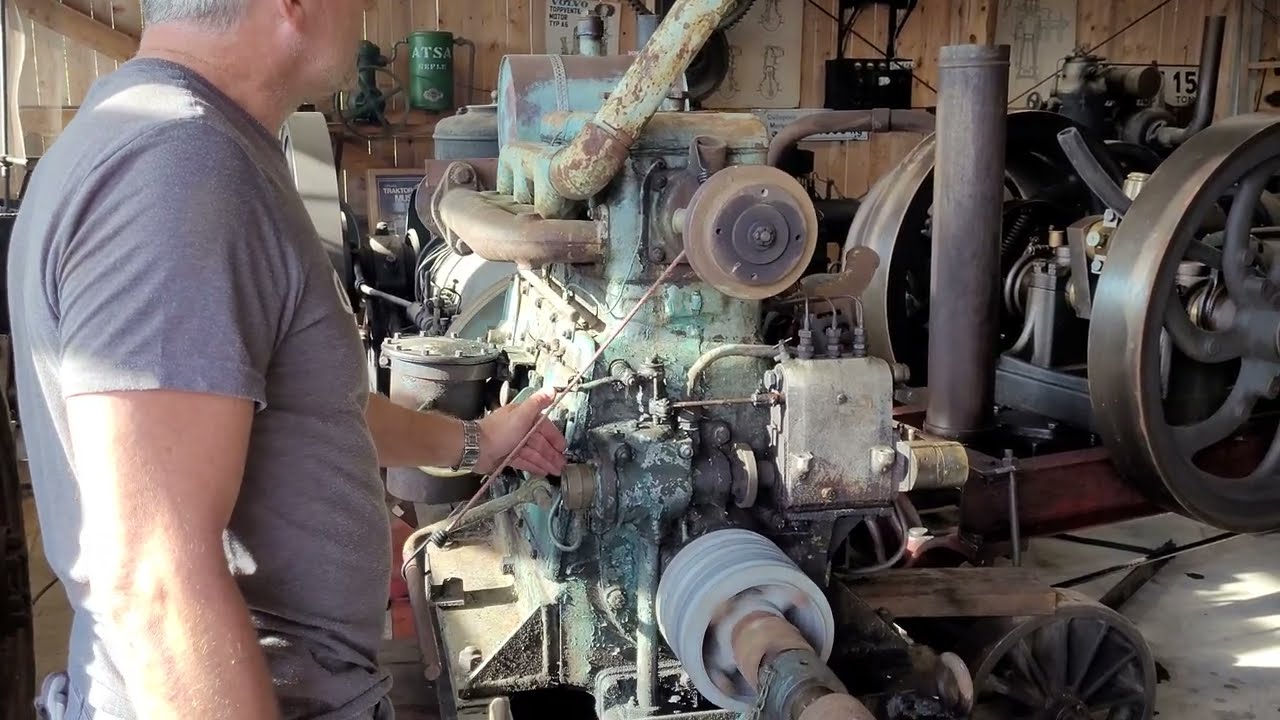 Lister JP3 Stationary Diesel Engine Startup