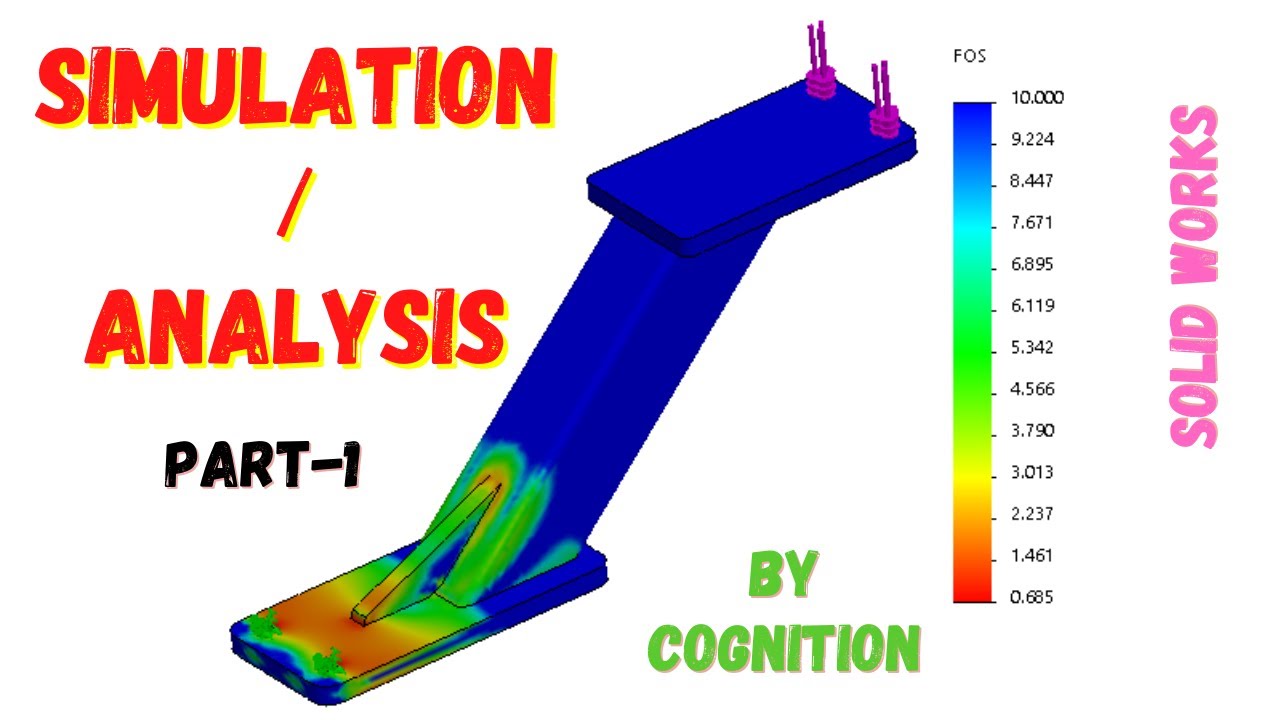 Simulation in Solidworks for Beginners Part-1 || CAD/CAM Tutorial for Analysis || COGNITION
