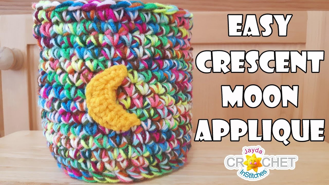Crescent Moon Applique 🌙 Crochet Quick Fix - Pattern & Tutorial