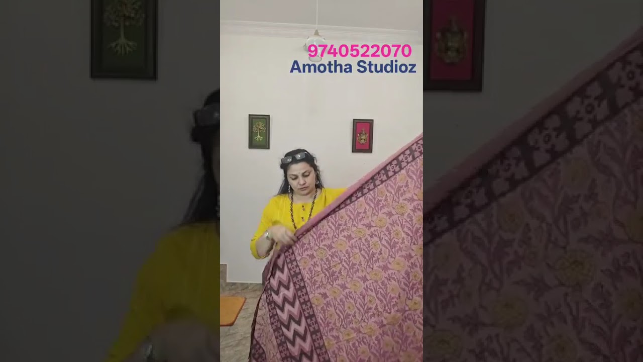 Summer special beautiful 3 piece suit sets and elegant sarees with hand blocking art...👌👌 