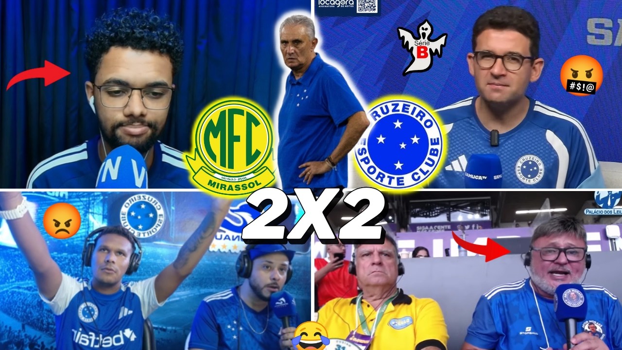 REAÇÕES DOS CRUZEIRENSES REVOLTADOS COM TITI - MIRASSOL 2X2 CRUZEIRO