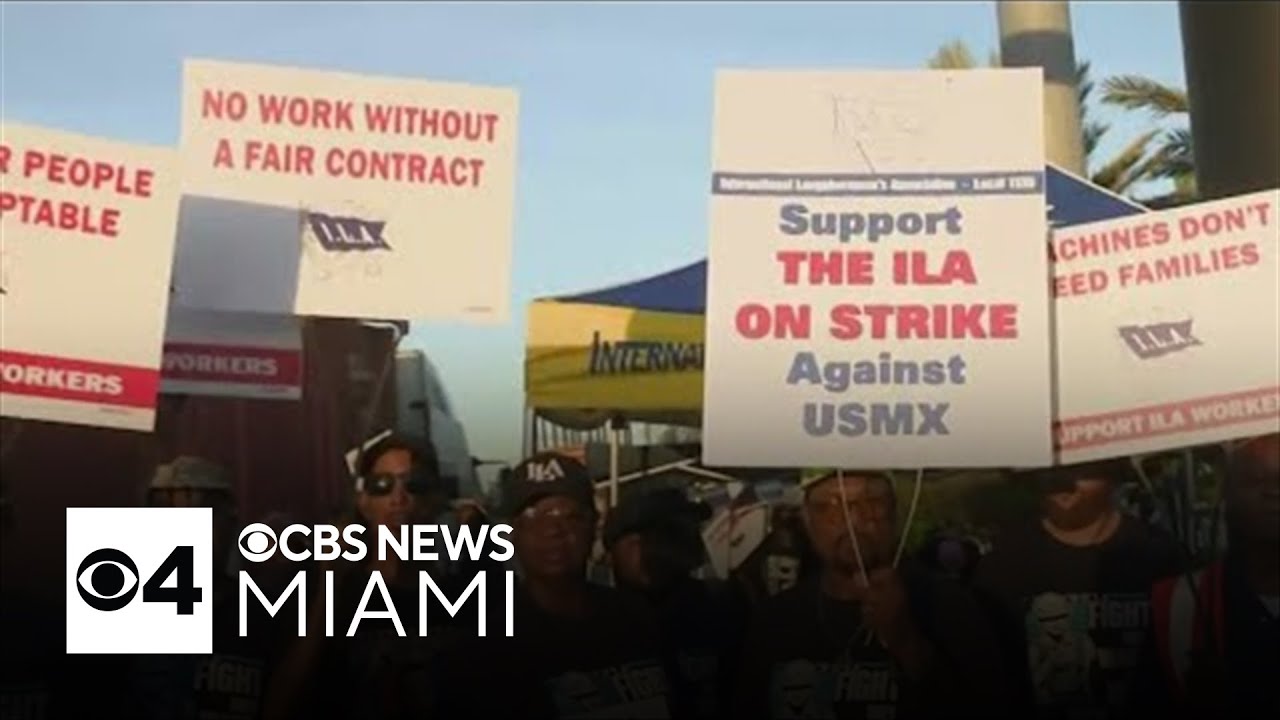 Thousands of dockworkers at Port Everglades, Port Miami are on strike
