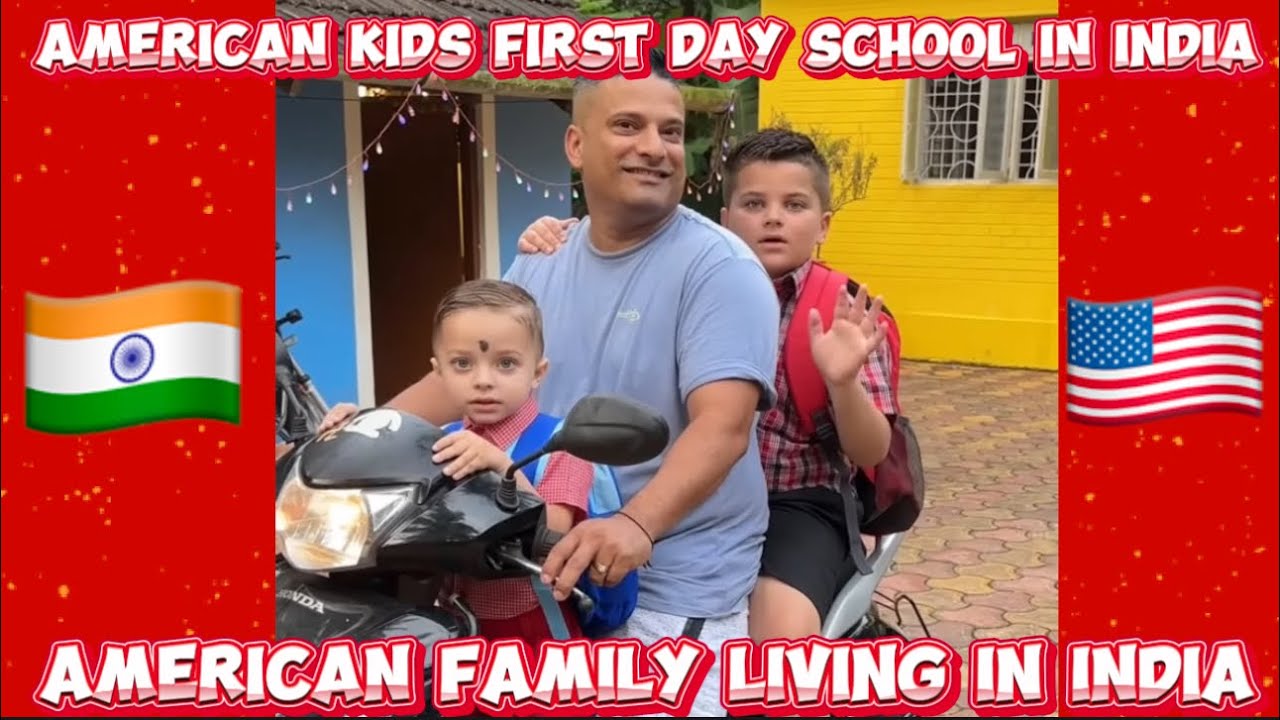 AMERICAN Kids first day of school in GOA INDIA 🇮🇳 #trending #india #vlog #school