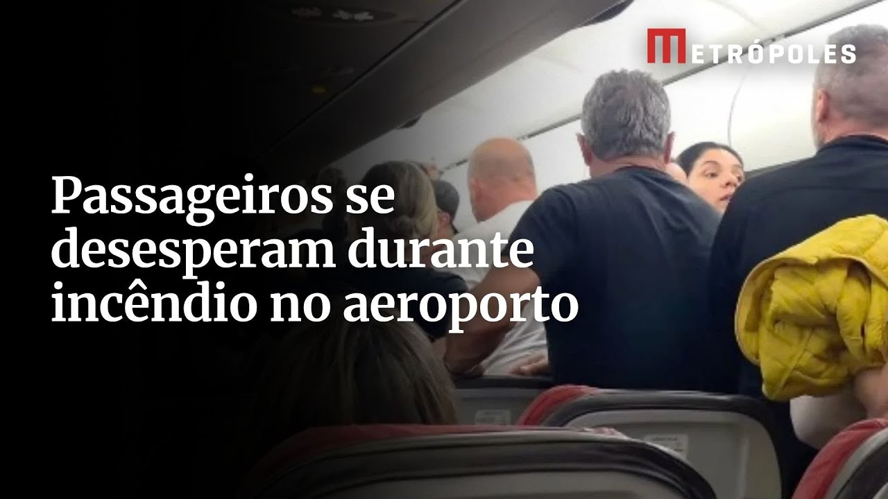 Passageiros se desesperam durante incêndio em aeronave em Guarulhos: “Deixem tudo”