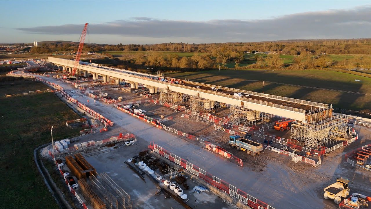 HS2 at River Blythe Viaduct Meriden November 2025