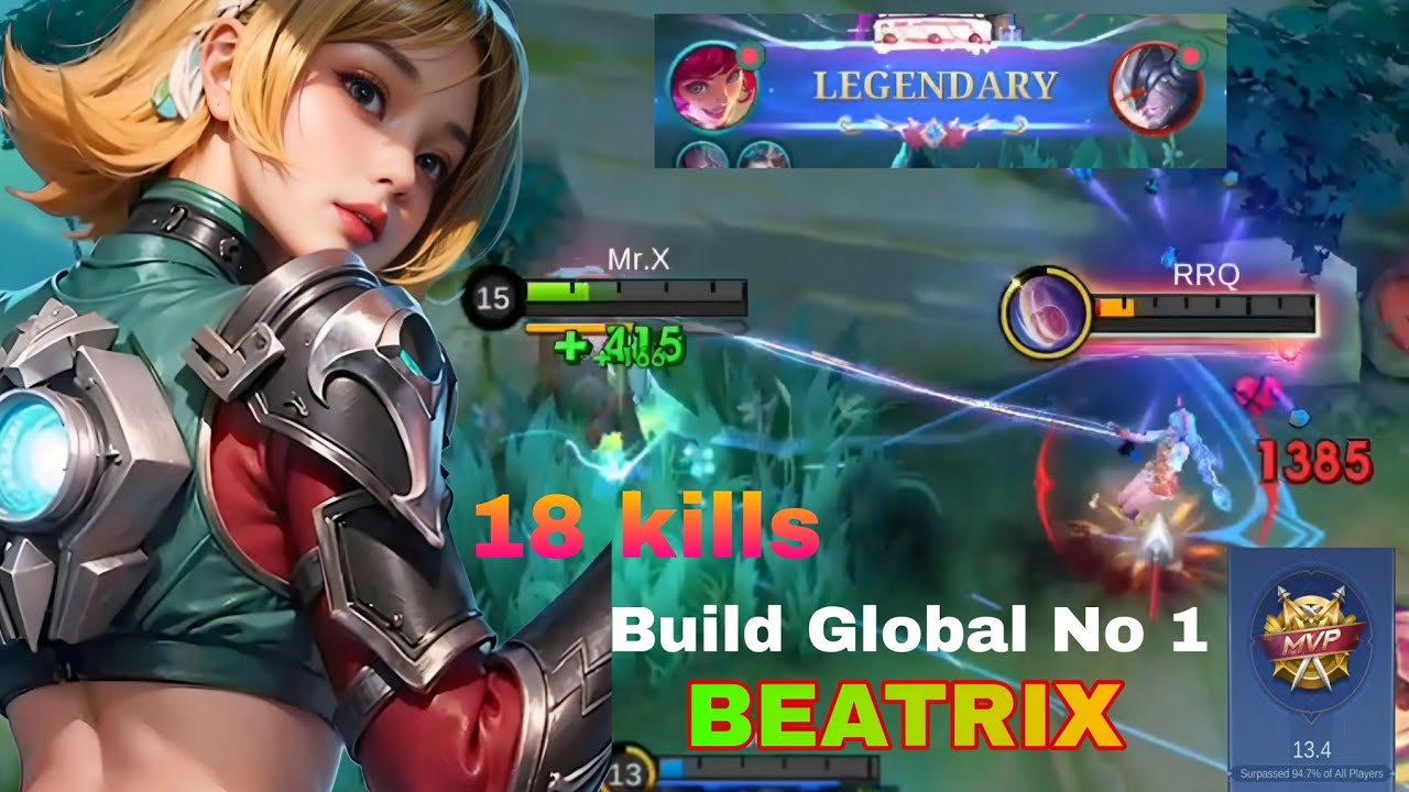 18 Kills!! Best Beatrix One Shot Build and Emblem!! - Build Top 1 Global Beatrix ~ MLBB