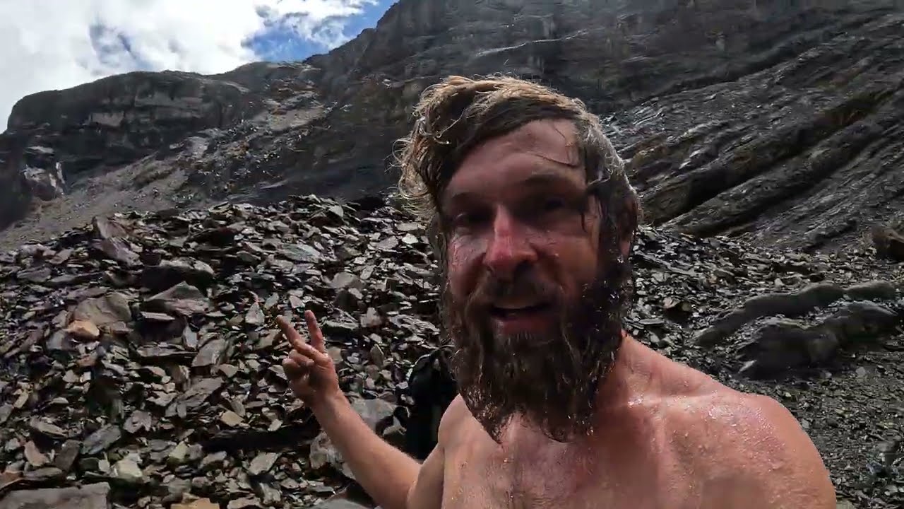 Getting in another super high lake
