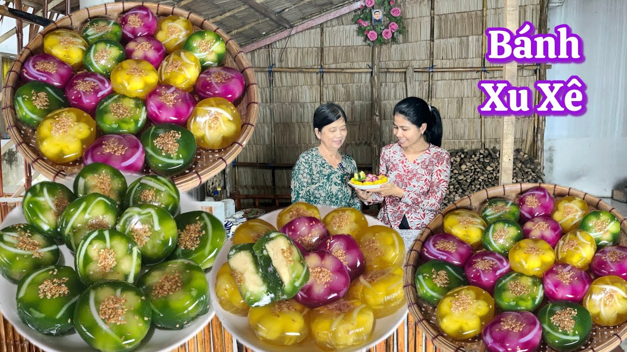Cách làm BÁNH XU XÊ giòn dai thơm ngon đẹp mắt với màu sắc tự nhiên 