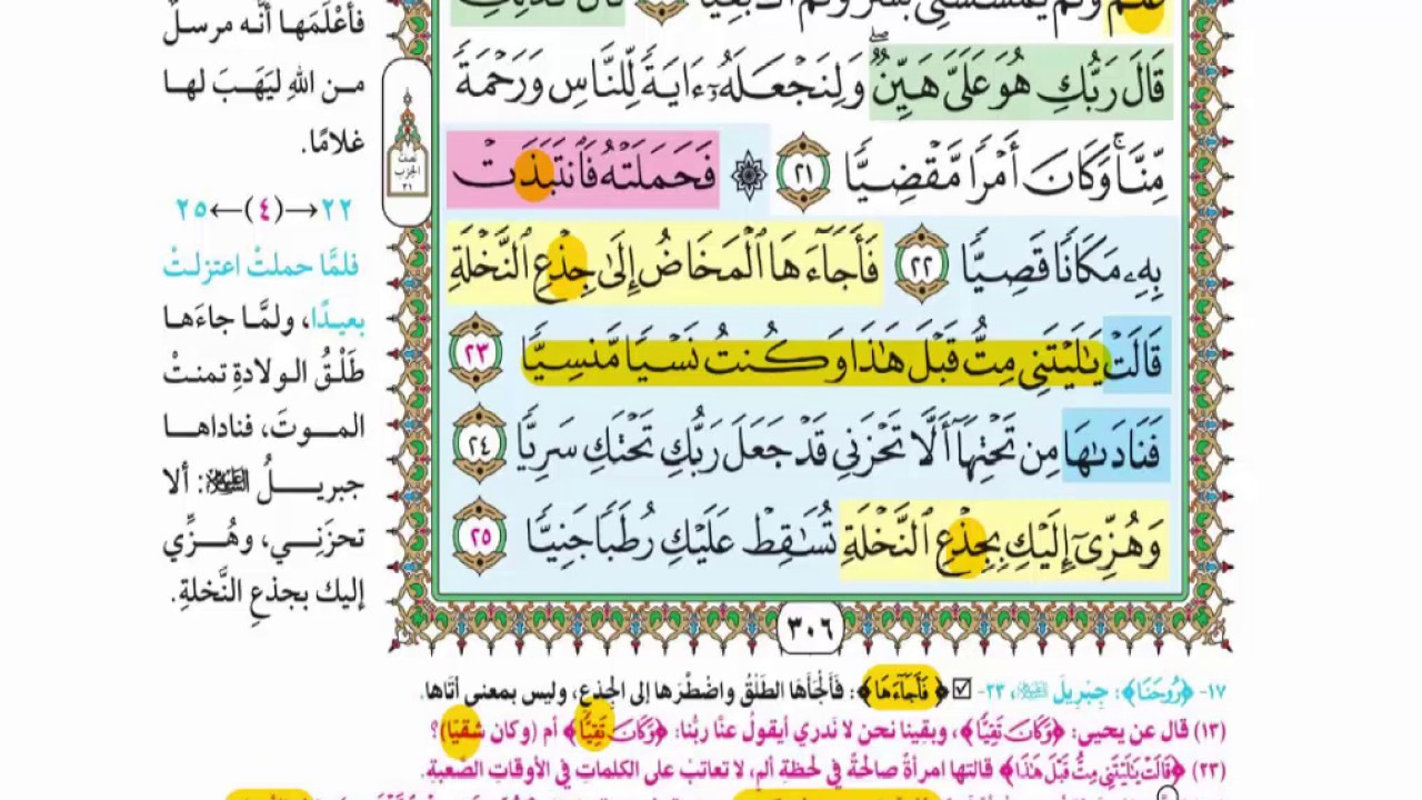 صفحة 306 سورة مريم من سلسلة شرح صفحات مصحف الحفظ الميسر صفحة صفحة