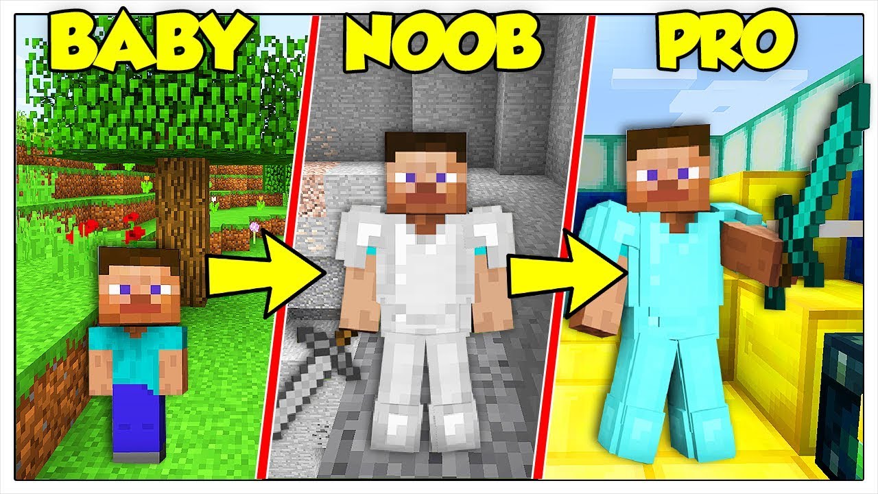 LA STORIA DELLA VITA DI STEVE DA NOOB A PRO! - Minecraft ITA