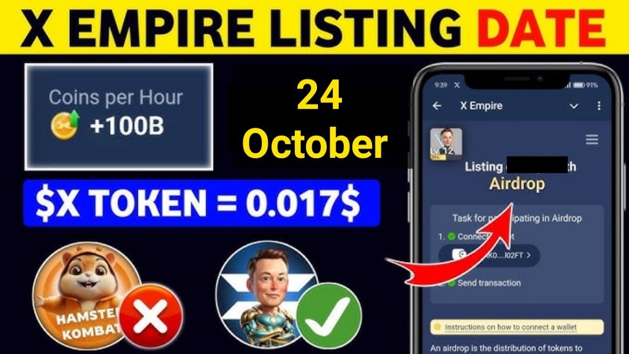 X Empire Coin Listing Date 24 October Best Chance to Earn more dollars
