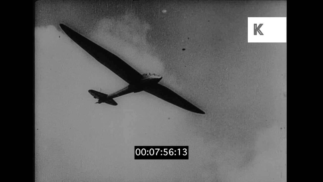 1940s France, German Airforce Test Prototype Glider, WWII, 35mm