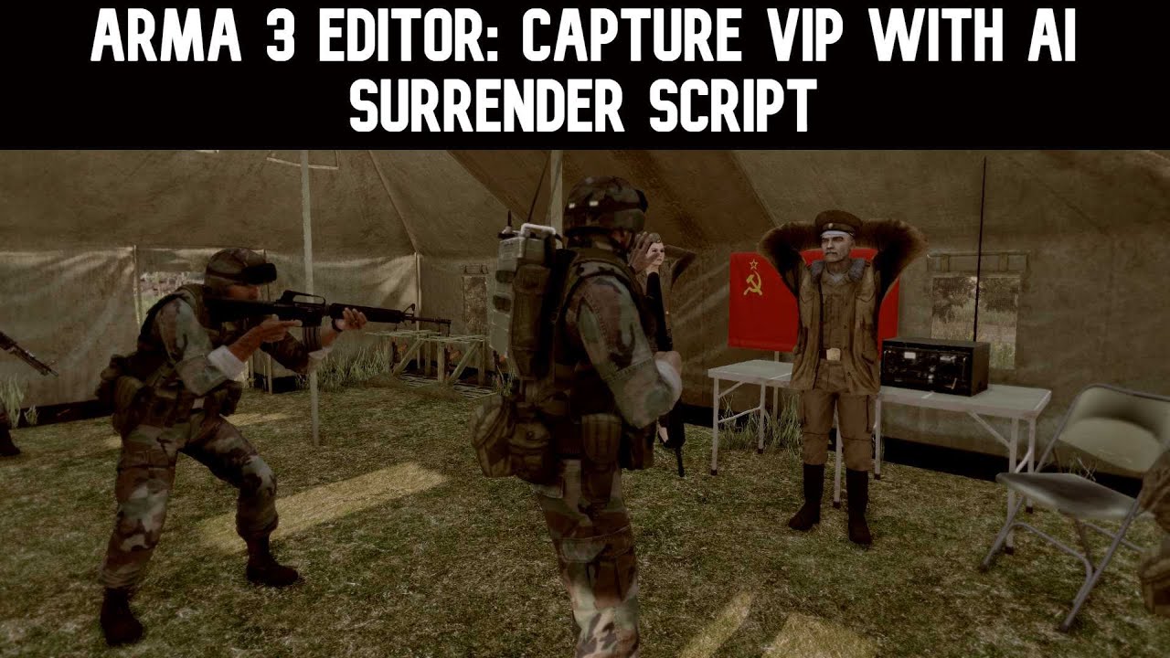 ARMA 3 Editor: Simple capture VIP with AI surrender script