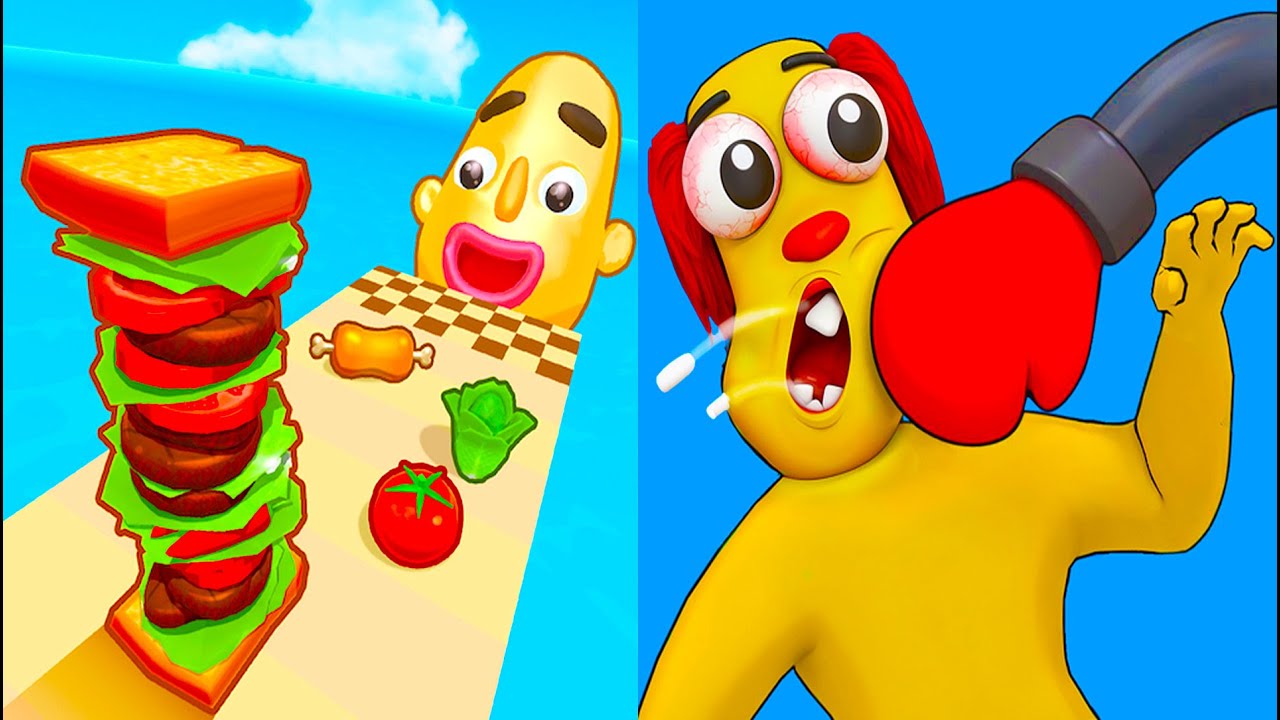 Sandwich Runner Vs Annoying Uncle Punch Game 🔥🔥🔥 Hard Levels Challenge Walkthrough Gameplay KO5219
