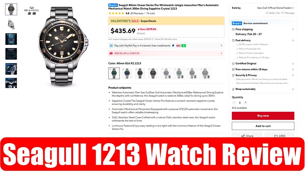 Seagull 1213 Watch Review From AliExpress | 74+ Sold on AliExpress