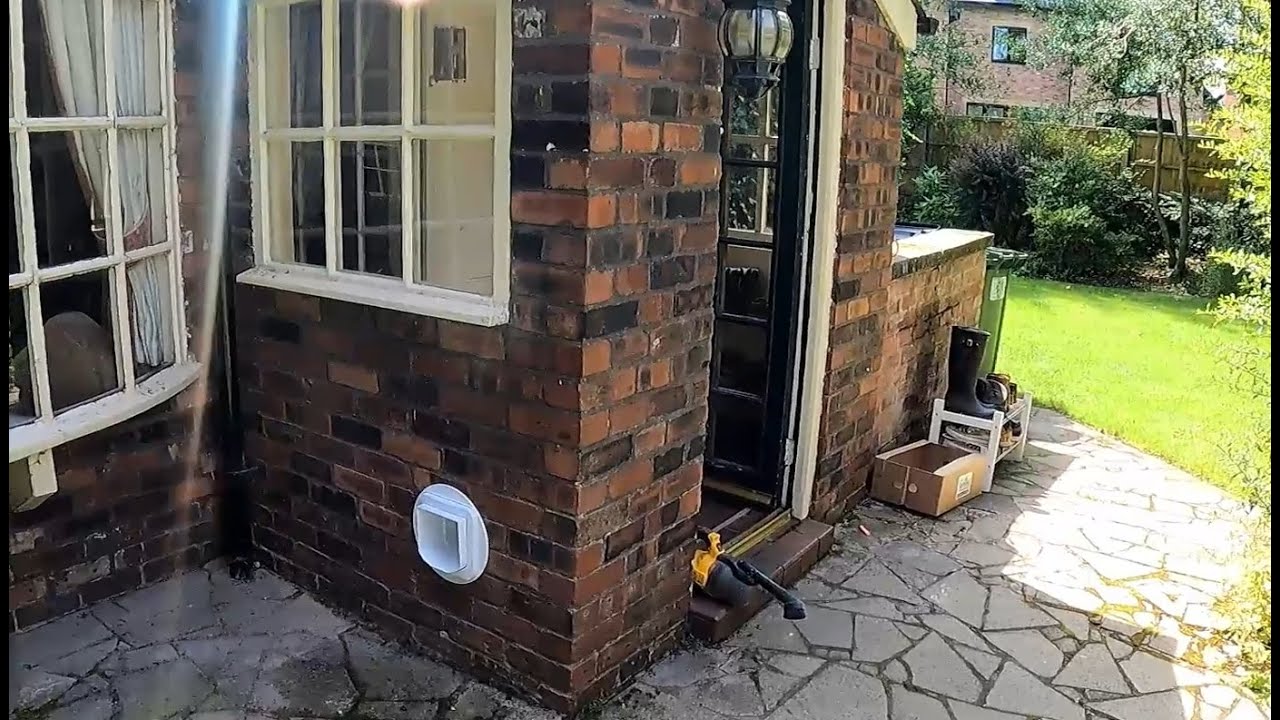 Fitting a Cat Flap into a Small Brick Vestibule