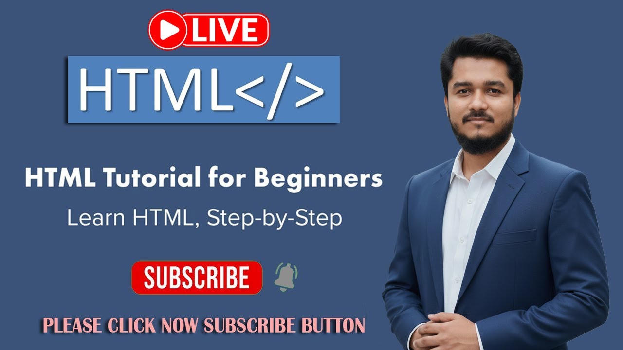 HTML | HTML5 Tutorial for Beginners in Bangla|  Rabbi Sir | BRstudio33