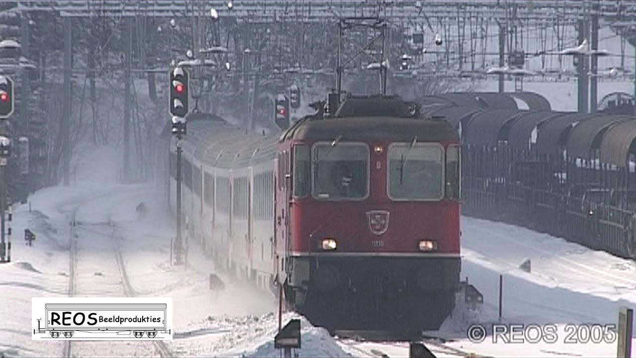 2005-02 [SDw] Bahnhof Kandersteg with deep fresh snow; Classic BLS SBB, stunning sunny weather!