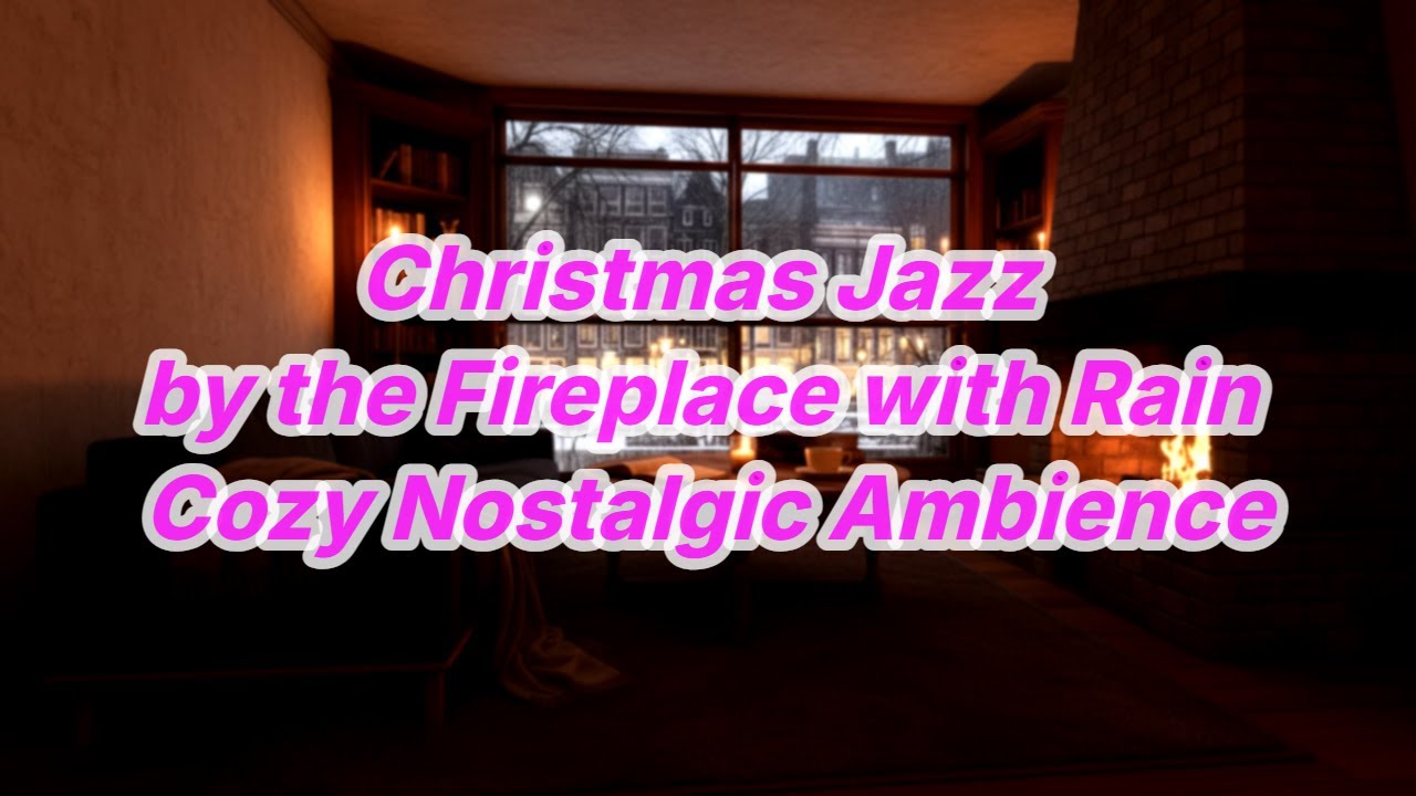 Christmas Jazz by the Fireplace with Rain | Cozy Nostalgic Ambience 2