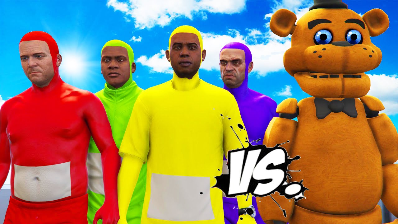 TELETUBBIES TEAM VS FREDDY FAZBEAR (Five Nights at Freddy's) - GREAT BATTLE