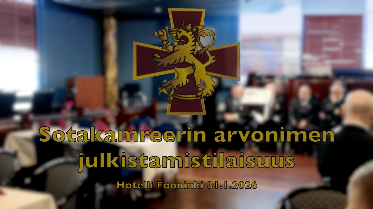 Sotakamreeri -arvonimen julkistamistilaisuus