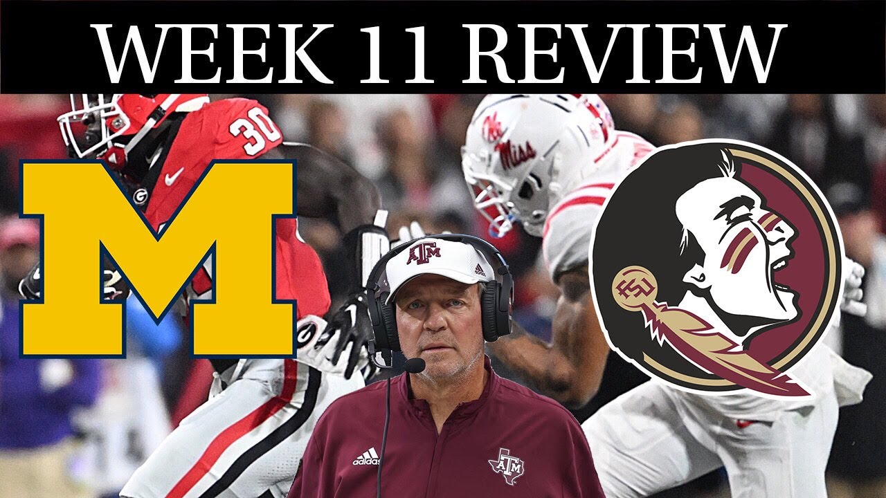 Ep 50 Week 11 Recap! UGA and Michigan roll, Jimbo gets fired, Washington and Florida St survive
