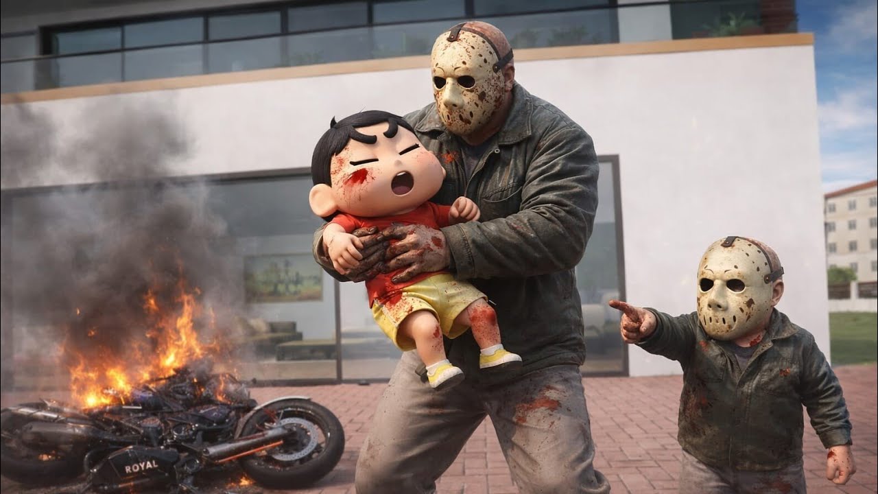 Shinchan's Shocking Accident with Jason Revealed!🫨| Indian bike ride auto| Indian bike ride 3D