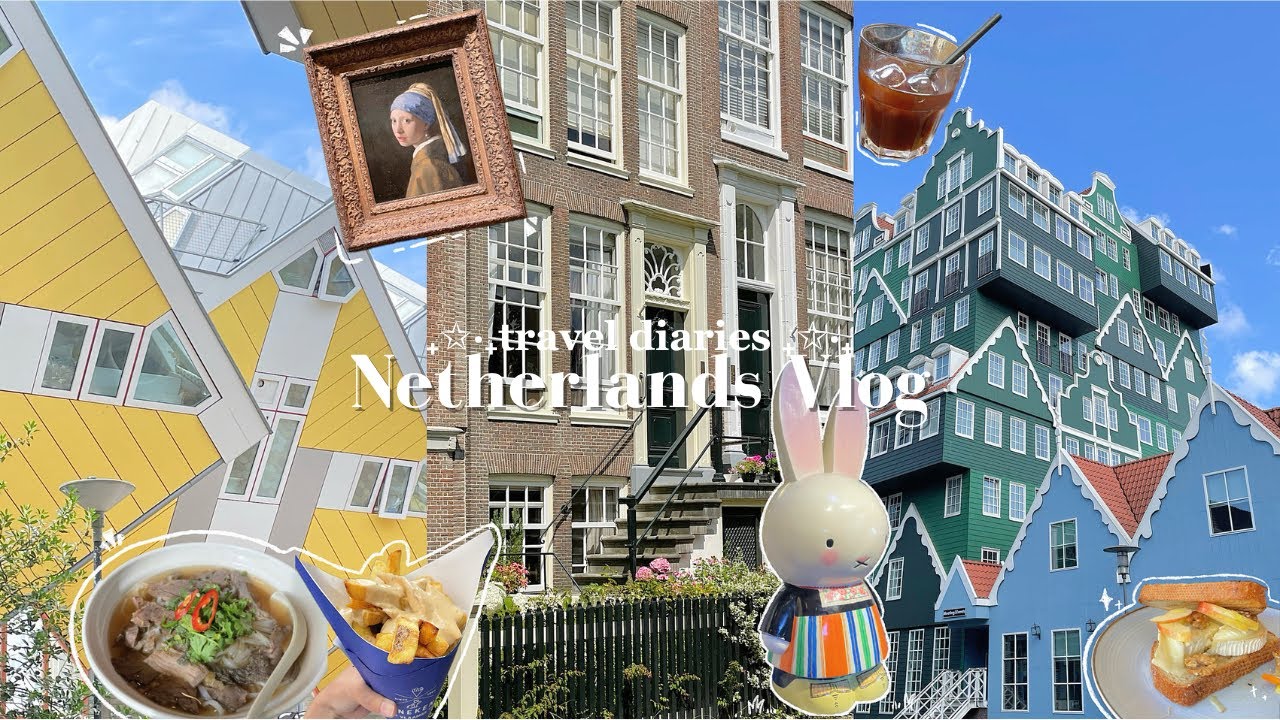 Travel diaries🧳 : Netherlands Vlog 🇳🇱 | art museums, cube houses, windmills, lots of food…