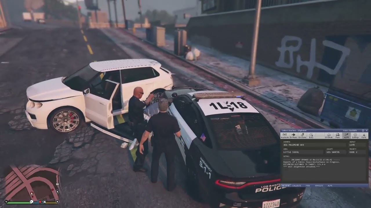 LSPDFR Back up into a foot pursuit, shooting, fight and pursuit
