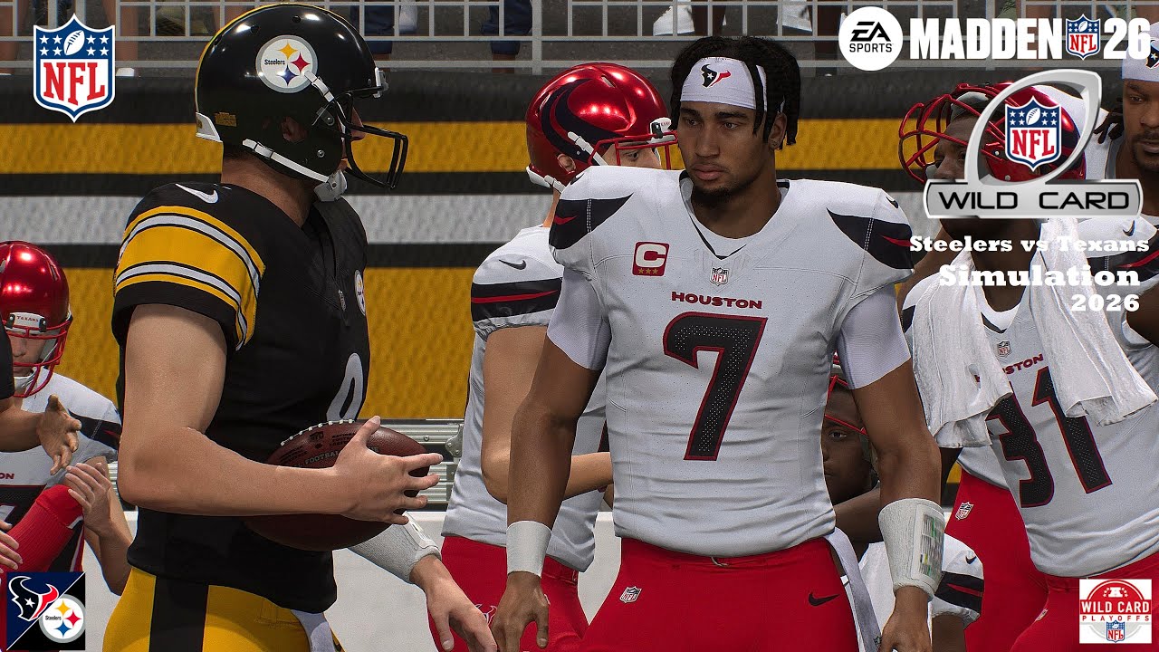 Madden 26 Pittsburgh Steelers vs Houston Texans Wild Card Playoffs Simulation 2026 PS5 Game Play